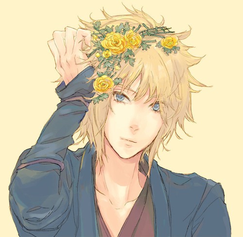 乱花渐入迷人眼的二次元男生插画图片_WWW.TQQA.COM