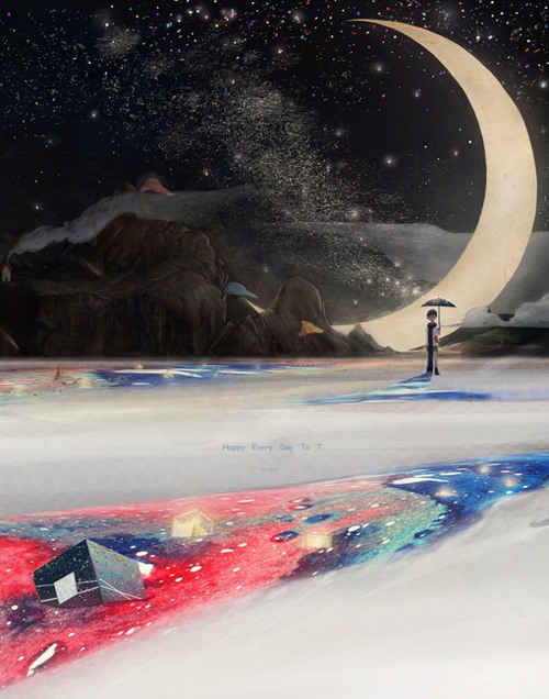 一些散乱的插画图片，没有主题，但很唯美很有_WWW.TQQA.COM