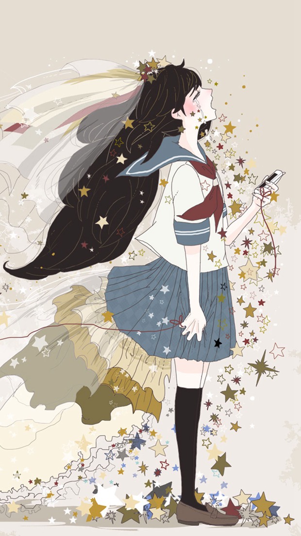 没错，是那种很有意境的小清新插画图片_WWW.TQQA.COM