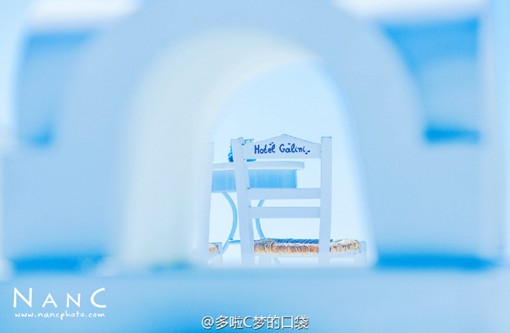 梦幻蓝色海边小镇圣托里尼唯美风光摄影图片_WWW.TQQA.COM