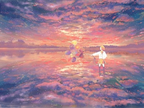阳光是眼眸遥不可及的云海 -插画_WWW.TQQA.COM