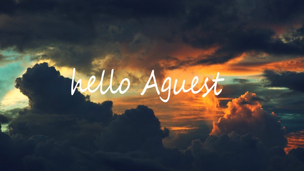 helloAguest你好八月唯美月份文字图片_WWW.TQQA.COM