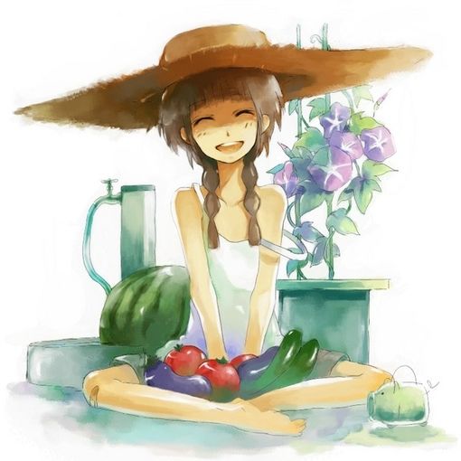 似花一般的女子 -插画_WWW.TQQA.COM