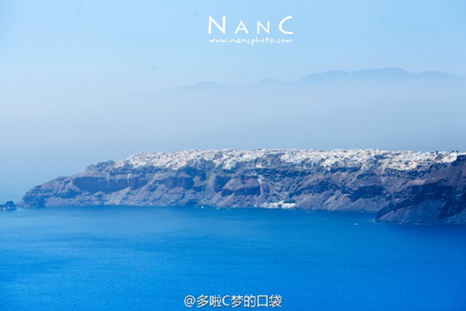 梦幻蓝色海边小镇圣托里尼唯美风光摄影图片_WWW.TQQA.COM