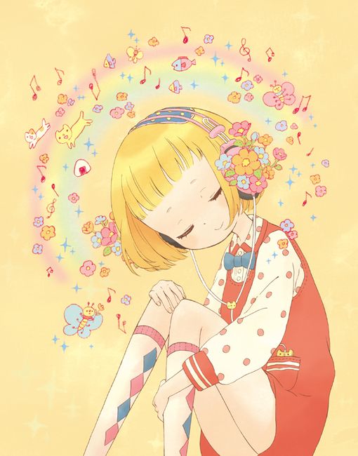 似花一般的女子 -插画_WWW.TQQA.COM