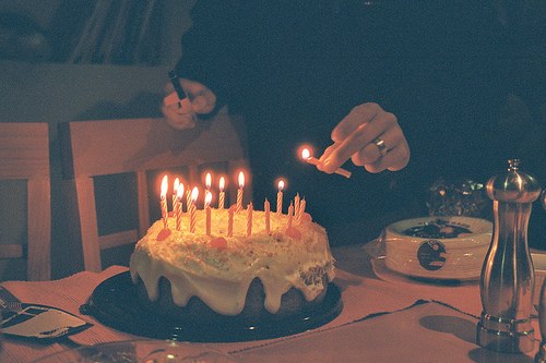 美美的生日蛋糕题材lomo图片_WWW.TQQA.COM