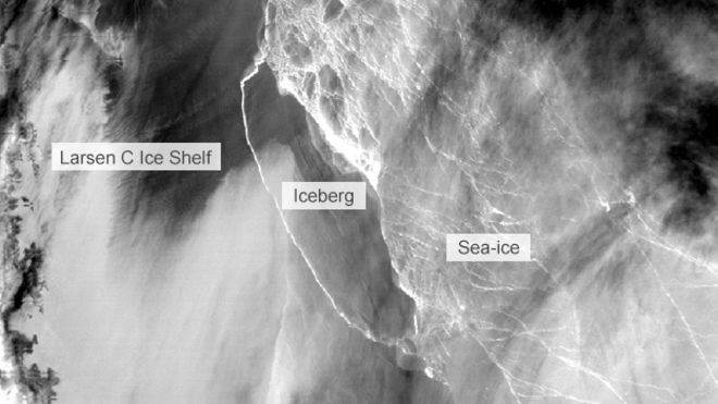对人类的警示！南极最大冰山脱离_WWW.TQQA.COM