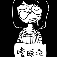 黑白手绘卡通女生头像:90后的各种症你属于哪一_WWW.TQQA.COM