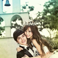 幸福婚礼情侣头像一对/双人_WWW.TQQA.COM