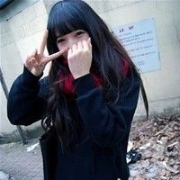 黑发可爱女生头像_WWW.TQQA.COM