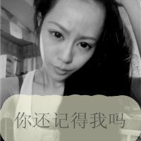 带伤感文字的黑白QQ头像:还是喜欢一个人独自伤_WWW.TQQA.COM