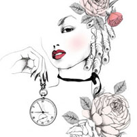 头像吧分享时尚女生手绘个性头像_WWW.TQQA.COM