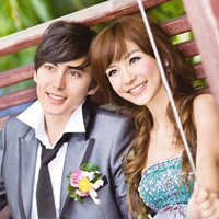 幸福婚礼情侣头像一对/双人_WWW.TQQA.COM