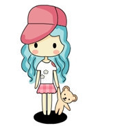 分开的一男一女卡通情侣头像_WWW.TQQA.COM