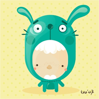 不要人物的卡通可爱情侣头像一对_WWW.TQQA.COM