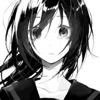 动漫头像女生伤感黑白_WWW.TQQA.COM