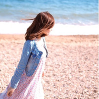 蓝色唯美qq头像意境海边女生:从此不难过_WWW.TQQA.COM