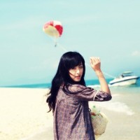 蓝色唯美qq头像意境海边女生:从此不难过_WWW.TQQA.COM