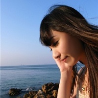 蓝色唯美qq头像意境海边女生:从此不难过_WWW.TQQA.COM