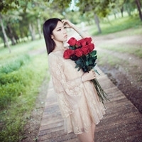 花一样的女神:唯美意境侧脸女生头像_WWW.TQQA.COM