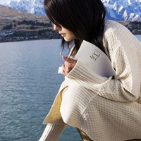 蓝色唯美qq头像意境海边女生:从此不难过_WWW.TQQA.COM
