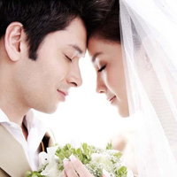 幸福婚礼情侣头像一对/双人_WWW.TQQA.COM