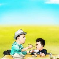 爸爸去哪儿卡通头像图片:你爱么？_WWW.TQQA.COM