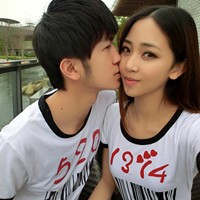 情侣接吻头像:情侣专用:一左一右分开_WWW.TQQA.COM