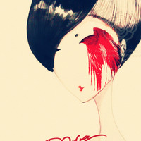 时尚另类唯美卡通女生头像_WWW.TQQA.COM