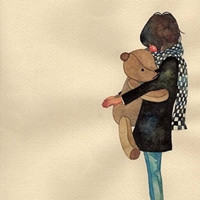 韩国插画情侣QQ头像一对_WWW.TQQA.COM