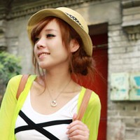 夏天戴帽子的唯美女生头像_WWW.TQQA.COM