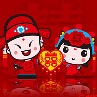 卡通情侣头像带字一左一右:你是我心中的花_WWW.TQQA.COM