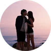 情侣头像吧首发个性圆形情侣印花情侣头像:一左_WWW.TQQA.COM