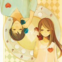 2个人一张的情侣卡通QQ头像:相依相偎_WWW.TQQA.COM