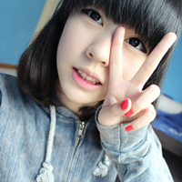 幸福会让我遗忘一切:可爱剪刀手带字女生头像_WWW.TQQA.COM