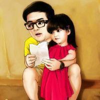 爸爸去哪儿卡通头像图片:你爱么？_WWW.TQQA.COM