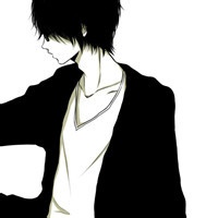 动漫黑白冷酷男头像_WWW.TQQA.COM