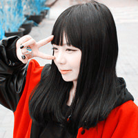 幸福会让我遗忘一切:可爱剪刀手带字女生头像_WWW.TQQA.COM