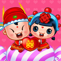 卡通情侣头像带字一左一右:你是我心中的花_WWW.TQQA.COM