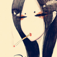 时尚另类唯美卡通女生头像_WWW.TQQA.COM