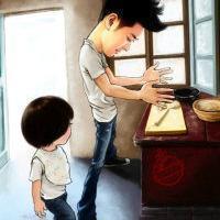 爸爸去哪儿卡通头像图片:你爱么？_WWW.TQQA.COM