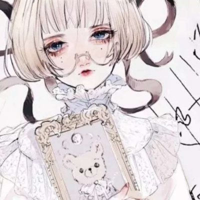 高清好看唯美的女生简约头像手绘图片_WWW.TQQA.COM