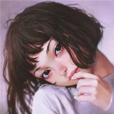 高清好看唯美的女生简约头像手绘图片_WWW.TQQA.COM