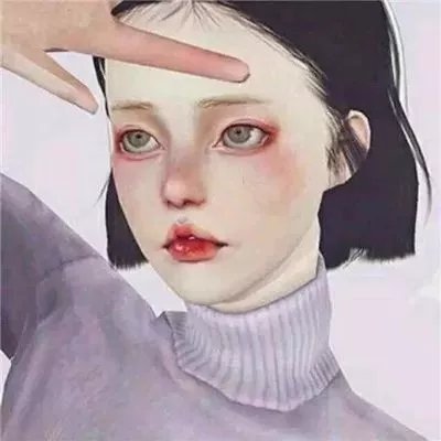 高清好看唯美的女生简约头像手绘图片_WWW.TQQA.COM