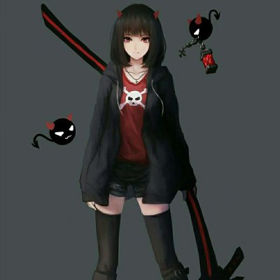 qq头像动漫女生小恶魔_WWW.TQQA.COM