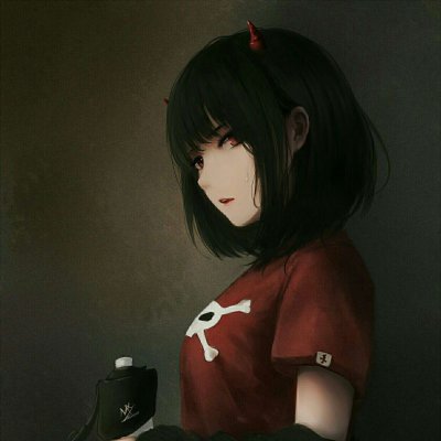 qq头像动漫女生小恶魔_WWW.TQQA.COM