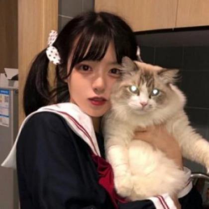女生抱着猫很酷的头像高清真人2020最新_WWW.TQQA.COM