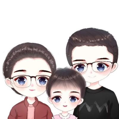 一家三口卡通微信头像_WWW.TQQA.COM