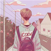 独一无二的卡通背影男生头像_WWW.TQQA.COM