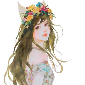 手绘头像女生唯美高清_WWW.TQQA.COM